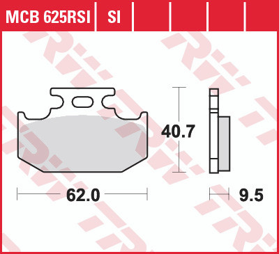 TRW Pastilla de Freno Trasera para Suzuki DR650 (MCB625SI)