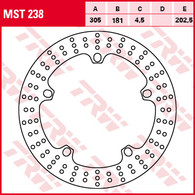 TRW Disco de Freno Delantero para BMW 1200GSW/R1200GS OC (MST238)