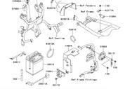 Tapa de la Batería KLR650 E (13091-1484)