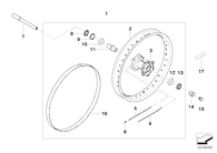 Perno Eje Del. F800 GS/GSA (36317705315)