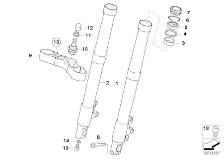 Perno para Telescopicas R1200 GS/GS Adeventure (07129904477)