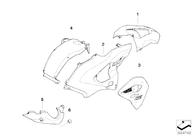 Lateral Trim Aura White, Left G650 GS (46637727209)