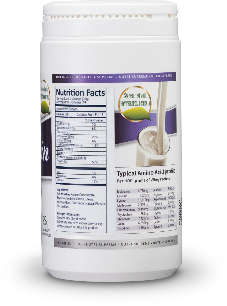 Whey Protein Ice Cream Smoothie 1 lb (With Stevia & Erythritol) - Nutri  Supreme