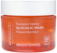 南瓜蜂蜜果酸果凍面膜 Andalou Naturals, Glycolic Mask, Pumpkin Honey, Brightening, 1.7 oz (50 g)