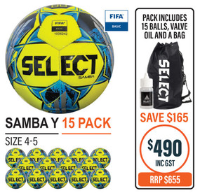 SAMBA YEL/BLUE (FIFA BASIC) 15 BALL PACK 