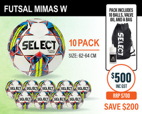 MIMAS WHITE FUTSAL 10 PACK 
