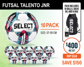 TALENTO JNR WHITE FUTSAL 10 PACK 
