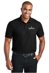  Embroidered Port Authority EZPerformance Pigue Polo (Black)