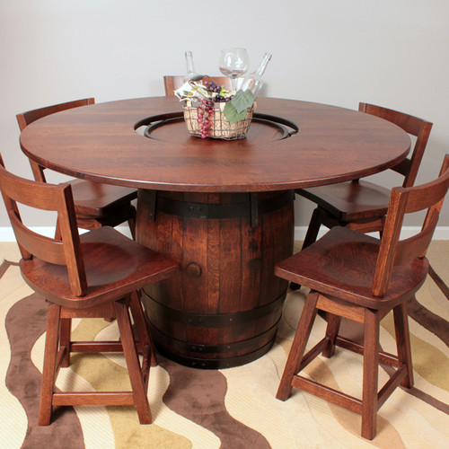 Amish Handcrafted Barrel Dining Table | Southern Outdoor Furniture