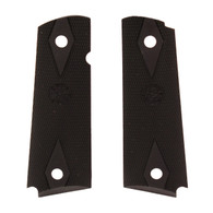 Hogue 1911 Government Model Checkered Grip Panels-Black Rubber (45010)