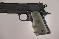 Hogue 1911 Officer Model Wrap Around Rubber Grip W/Finger Grooves-OD Green (43001)