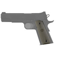 Hogue 1911 Government Model Checkered Grip Panels-OD Green Rubber (45011)