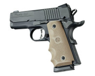 Hogue 1911 Officer's Rubber Grip With Finger Grooves-Flat Dark Earth (43003)