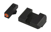 AmeriGlo Glock 42/43 Hackathorn Set W/Orange Front Ring/Serrated Rear (GL-436)