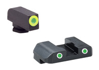AmeriGlo Glock Low Tritium Sight Set W/Green Ring Front/White Ring Rear (GL-243)