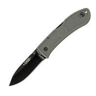Ka-Bar Dozier Folding Hunter Knife-3" Blade-Pocket Clip-Foliage Green (4062-FG)