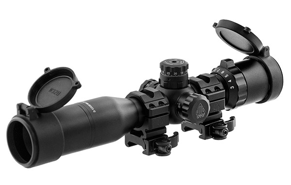 Mil-dot Side AO Leapers UTG 1 BugBuster 3-12X32 Scope QD Rings SCP-M312AOWQ