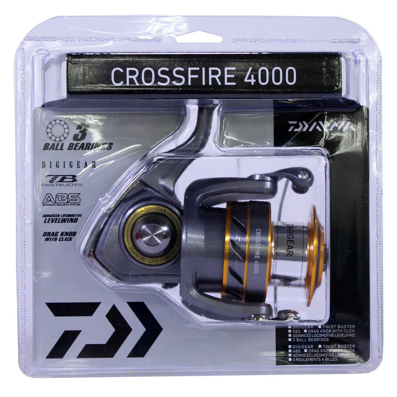 Daiwa Crossfire 4000 Spinning Reel-FW/SW ML/L 5.3:1 (CROSSFIRE4000-CP) - Go  Outdoor Gear