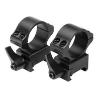 NcStar 1" Steel Quick Release Scope Rings-1" Height-Black (RB33)