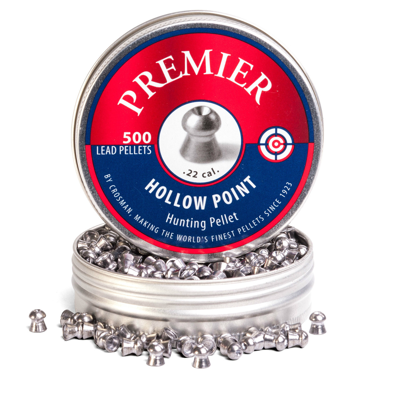 Crosman .22 Cal Premier Hollow Point PelletsTin of 500 (LHP22) Go