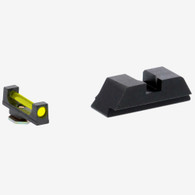 Ameriglo Amber Fiber Front/Black Steel Rear Sight Set For Glock High (GFT-121)