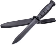 Glock Field Knife Fixed Clip Point Saw Back - Black (KB17281)