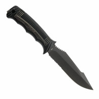 SOG SEAL Strike Fixed Partially Serrated Black 4.9" Knife & Sheath (SS1003-CP)