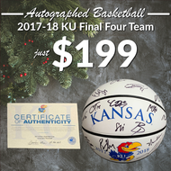 $199 Signed 2017-18 KU Basketball