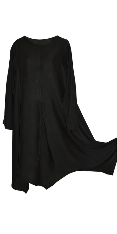 plain black kaftan