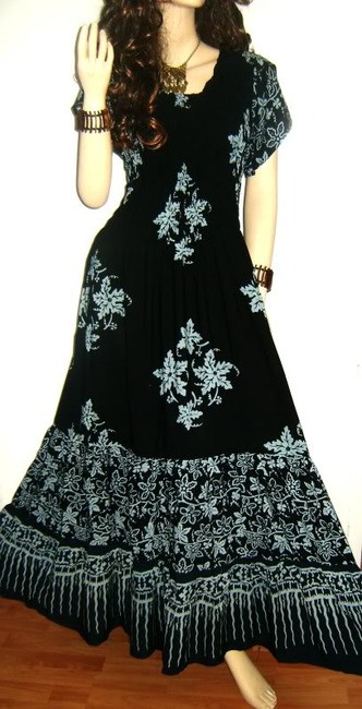 batik maxi dress