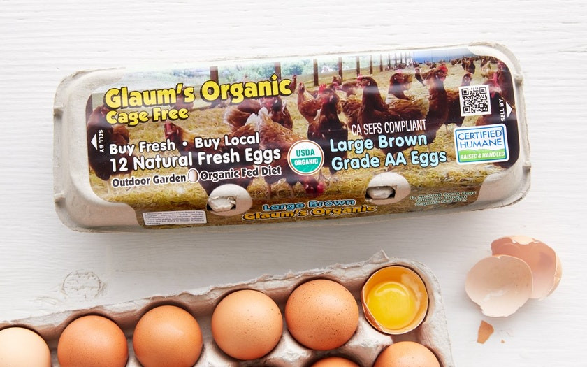Cert. Humane Organic Local Chicken Eggs XLG Brown, by the dozen SFRAW