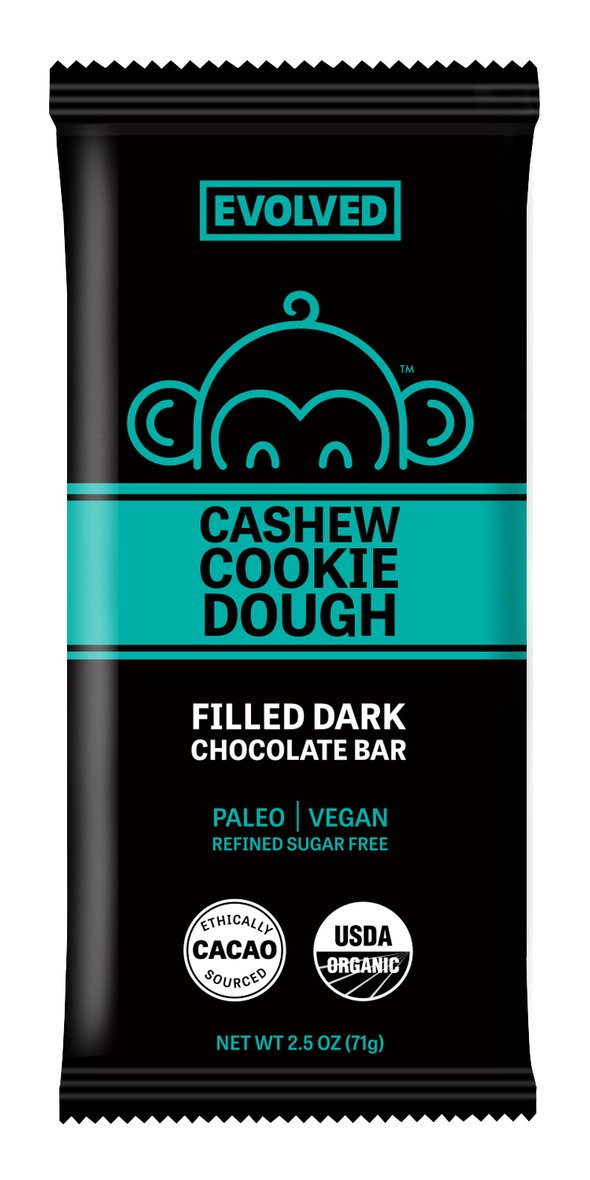 Evolved Monkey Keto Cashew Cookie Dough Choc Bar SFRAW