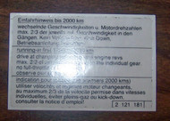 BMW 2002 Running In Sticker for Windshield 1968-1976