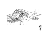 BMW 2002 Outer Rear Wheel House Sheet Metal