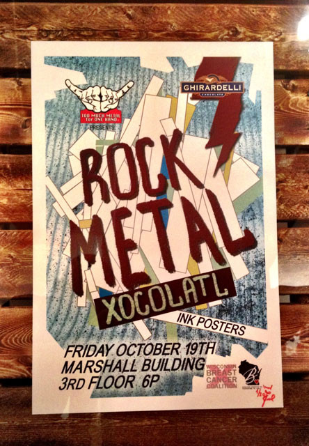 Rock Metal Xocoatl Show Poster - Too Much Metal for One Hand