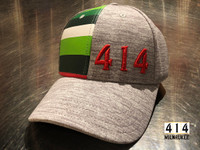 Proud to announce the 414 Milwaukee Irish Rainbow hat. This is a tribute cap to the proud history of the Milwaukee Bucks. The Irish rainbow is a retro design feature running up and down the sides of the home and away uniform of the 1980s. Be proud of the city of Milwaukee and its basketball team. Stretch fit, snap back with curved brim Athletic heather bone breathable 100% cotton fabric. 