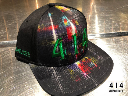 Introducing the 414 City Edition Hat v1.0. With metallic green 414 from panel embroidery, this hat will put you in the forefront of fashion. Back panel construction of breathable wicked mesh for airflow. Front panel Milwaukee city skyline detail.  