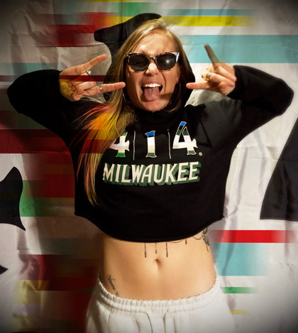 414 Crop top hoodie