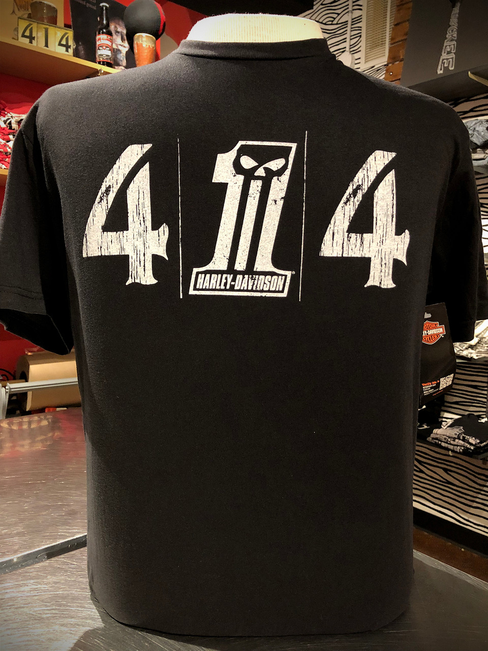 414 Harley Davidson Number One Skull Shirt