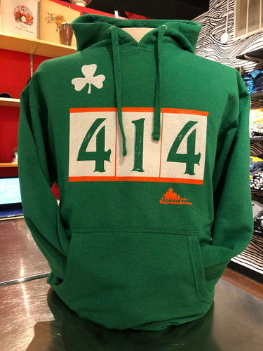 Hey Milwaukee Irish. Here's your 414 Milwaukee t-shirt. Everyone will kiss you when you wear this shirt. 100% vintage soft combed cotton, fashion fit 4.5oz shirt.