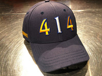 414 Milwaukee navy area code hat 