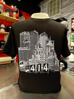 Milwaukee Skyline vertical black t-shirt