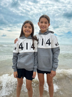 Kids 414 Grey and White hoodie