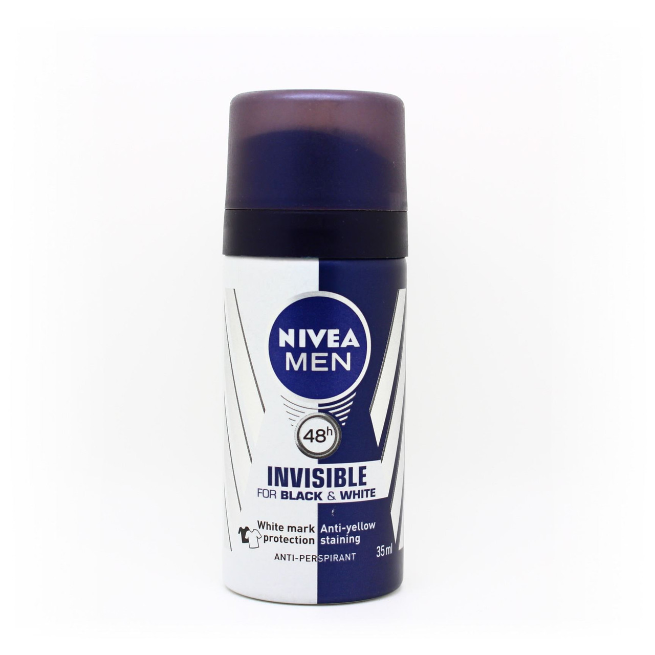 NIVEA Men Invisible Black White Mini Deodorant AP 35ml - Go Tiny