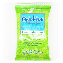 Quickies Allergen Free 4 in 1 Facial Travel Wipes 12s