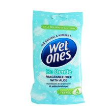 Wet Ones Be Gentle Sensitive Travel Wipes 12s