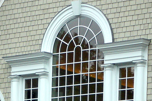 decorative arch and 13 inch crosshead with dentil