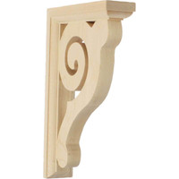 1 1/2"W x 6"D x 8 1/2"H Bulwark Bracket, Cherry