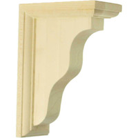 2 1/4"W x 5"D x 7"H Hamilton Traditional Bracket, Rubberwood