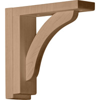 2 1/2"W x 8 3/4"D x 8 1/4"H Reece Shelf Bracket, Cherry